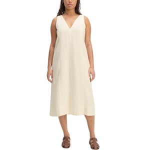 Everlane The Flax Linen V-Neck Midi Dress NWT